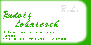 rudolf lokaicsek business card
